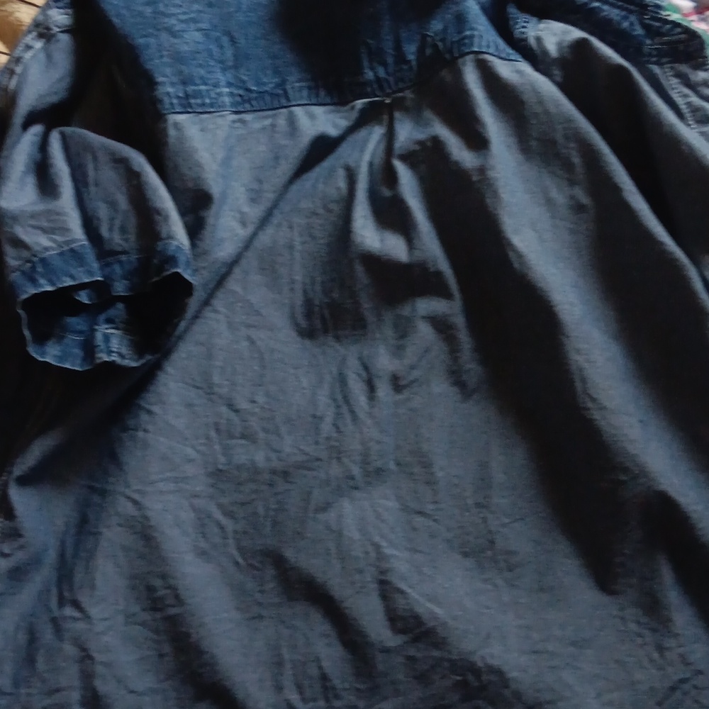 Denim button up dark blue